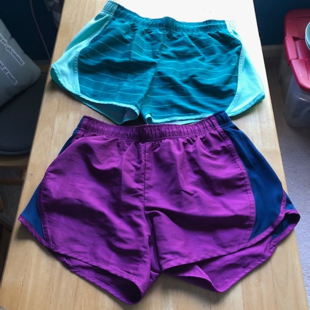 Athletic Shorts Bundle of 2 Size S 4-6 Purple Green